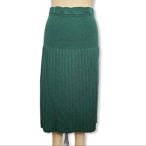 Vintage Geiger wool knit pleated skirt academia M